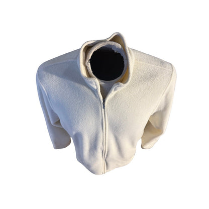 L.L. Bean Women’s Polartec Fleece Jacket Off White Zip Up El Salvador XL