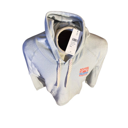 Rhythm Hoodie Sweatshirt XXL Light Blue Sun & Wave Graphic Cotton Blend