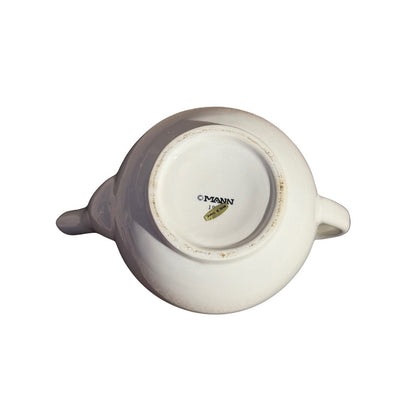 Vintage 1982 Mann China Black/White Holstein COW Teapot w/Lid