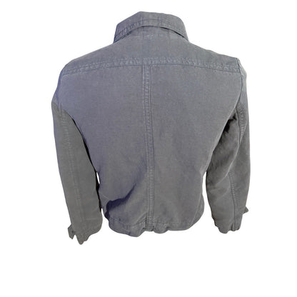 Lacoste Women’s Gray Peacoat Jacket Size 42 Double Breasted Cotton