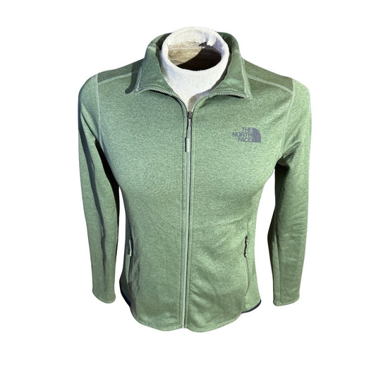 The North Face Women’s Green Full Zip Fleece Jacket Size M Logo ACE Embroidery