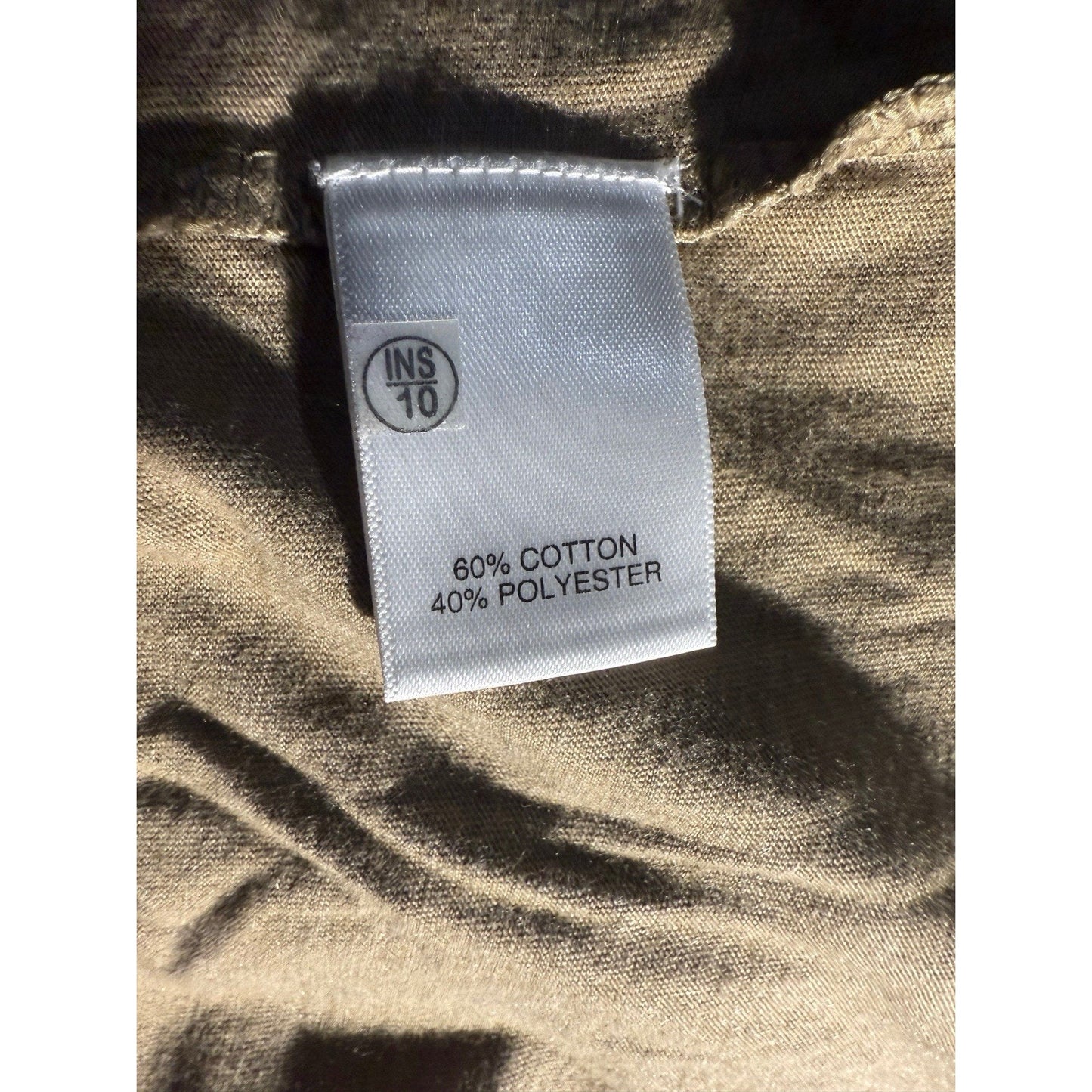 Solaris Men’s Henley Shirt Large Tan Gray Raglan Long Sleeve Casual