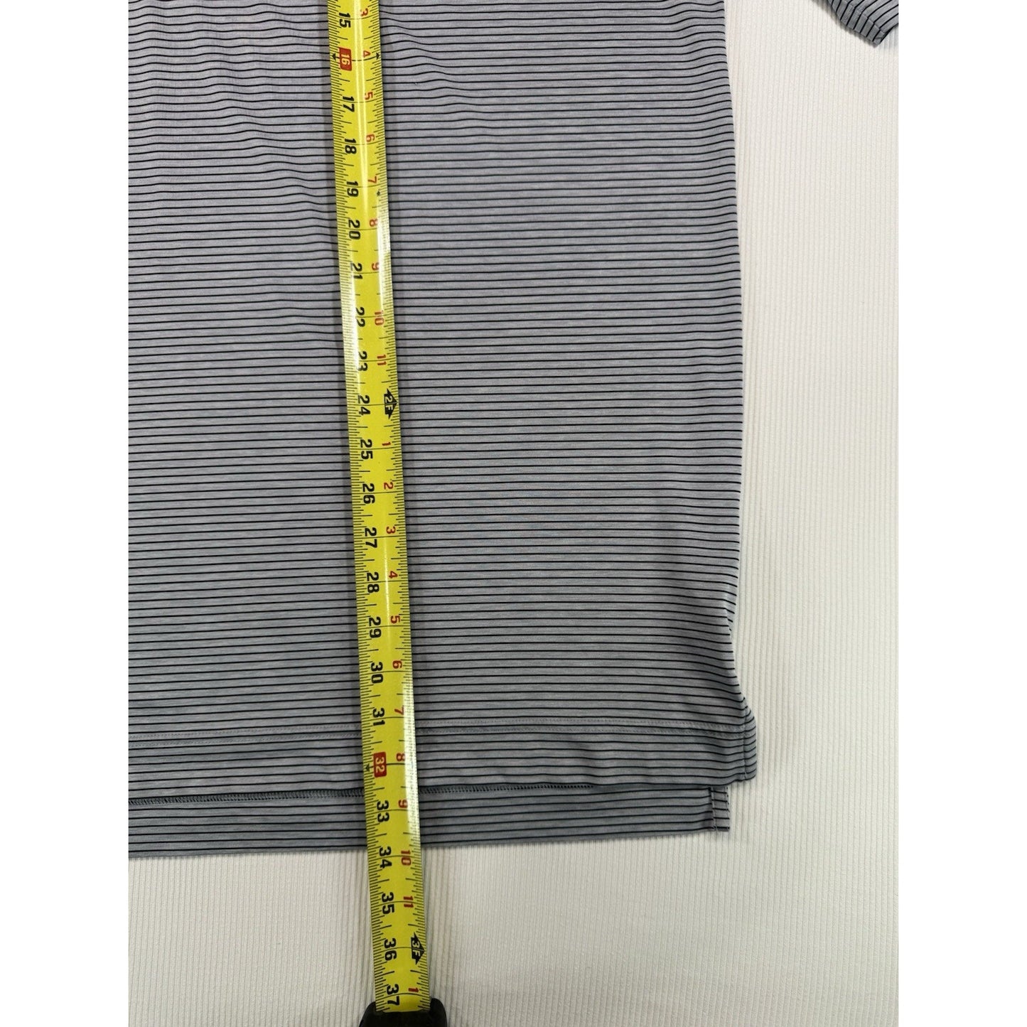 FootJoy FJ Golf Polo Shirt Mens 2XL Gray Striped Performance Polo