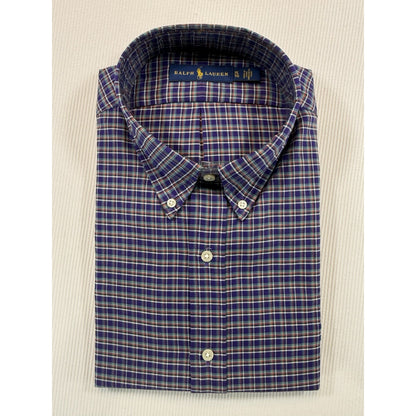NWT Ralph Lauren Blue Label XL Plaid Button Down Shirt Purple Tattersall