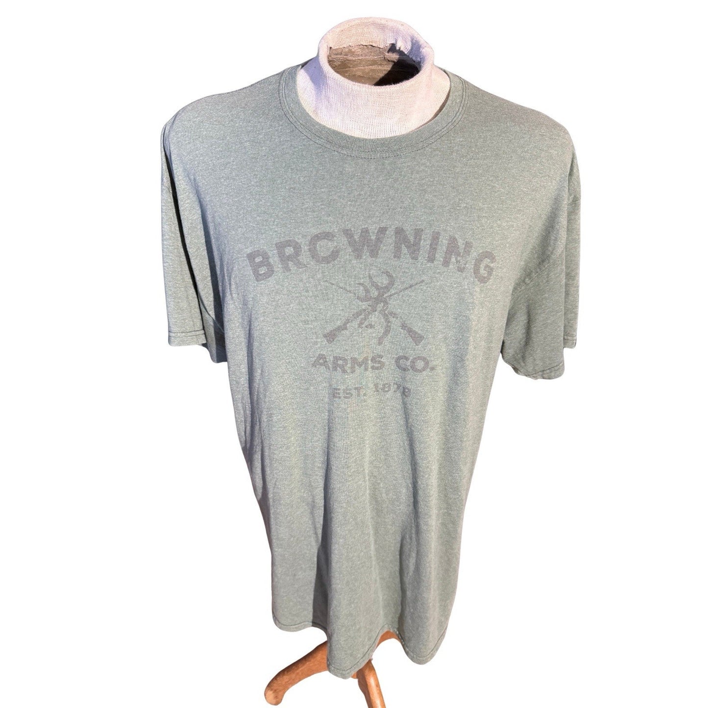 Browning Arms Co. Graphic T-Shirt Men’s XL Heather Green Outdoor Hunting