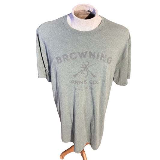 Browning Arms Co. Graphic T-Shirt Men’s XL Heather Green Outdoor Hunting