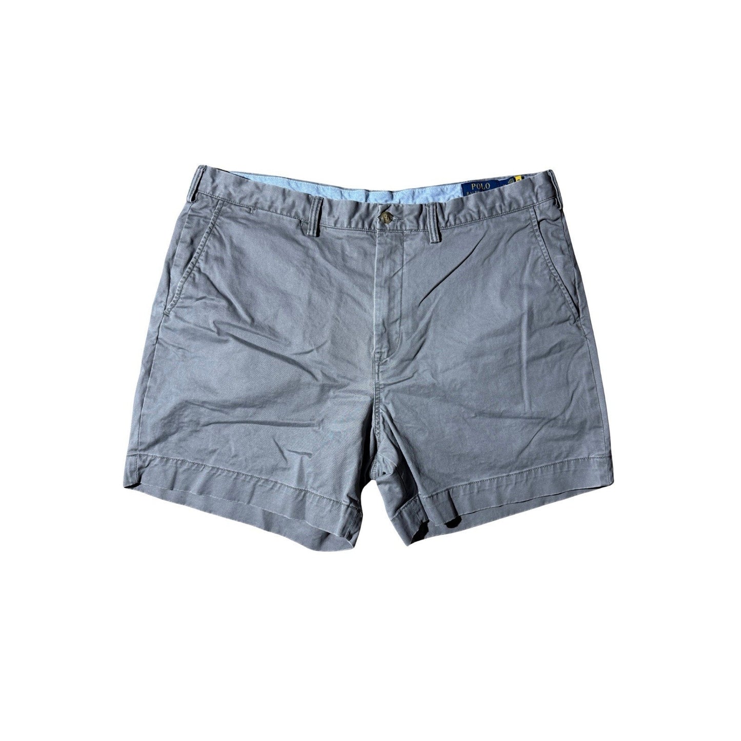 Polo Ralph Lauren Men’s Chino Shorts 38 Gray Stretch Classic Fit Flat Front