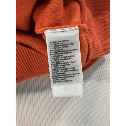 The North Face Hoodie Orange Pullover Logo Sweatshirt Mens Small