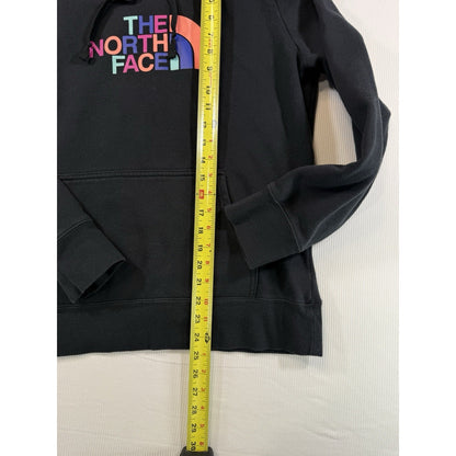 The North Face Women’s Large L Black Hoodie W/Orange Interior Letters In Colors