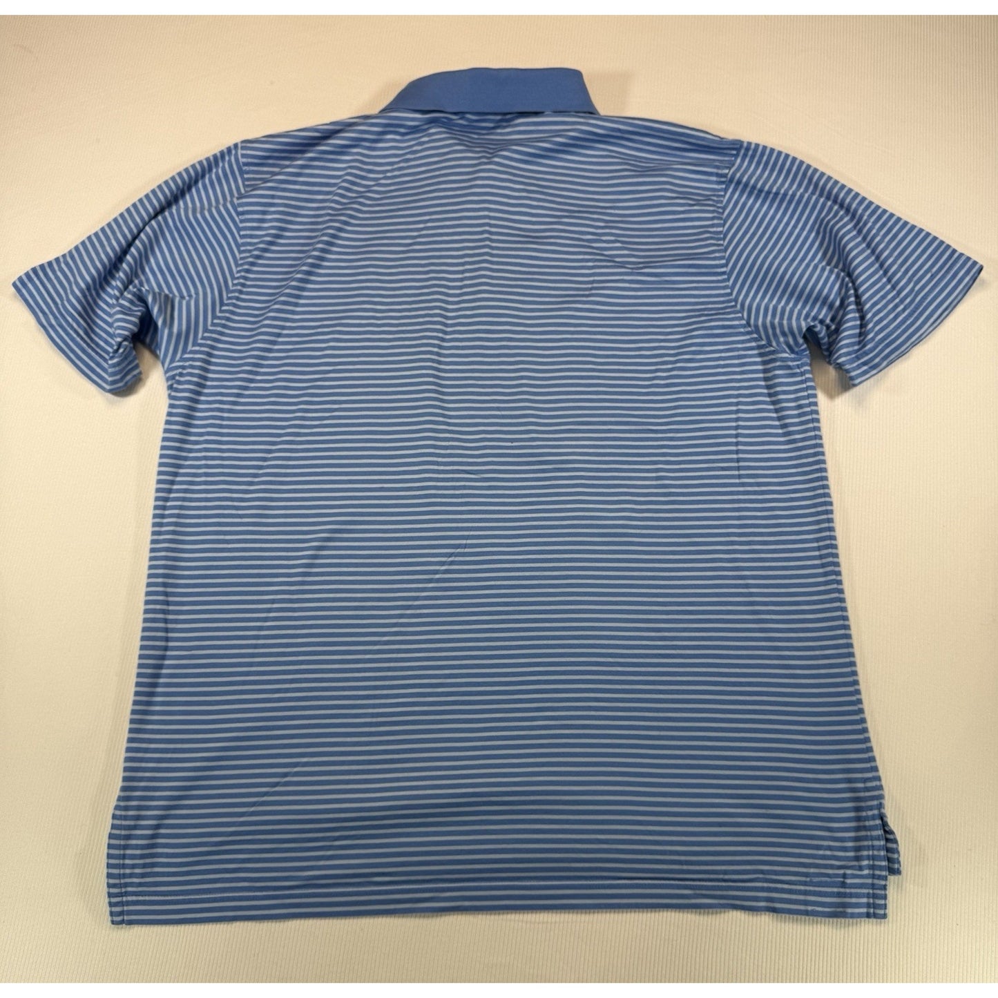 Peter Millar Oak Tree Golf Polo XL Blue Striped Cotton Korea