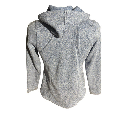 Eddie Bauer Fleece Hoodie Women Large Blue Long Sleeve Full Zip Outdoor Jacket