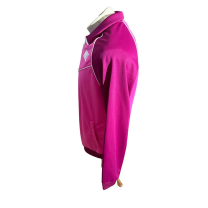 Nike Women Track Jacket Pink Magenta White Piping Full Zip Retro Style 279