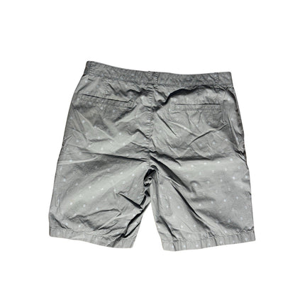 Original Penguin Men’s Anchor Print Shorts Gray 34 Chino Casual Nautical Summer
