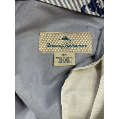 Tommy Bahama 33 Gray Silk Cotton Blend Flat Front Shorts Casual Resort Wear