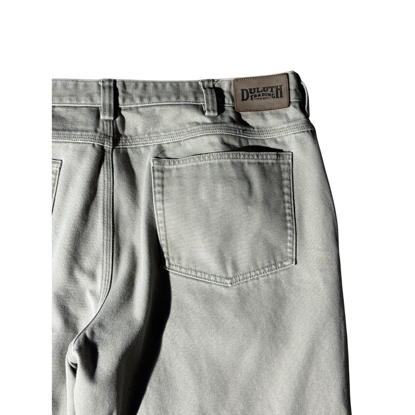 Duluth Trading Co 40x34 Gray Cotton Work Pants Heavy Duty Canvas Utility
