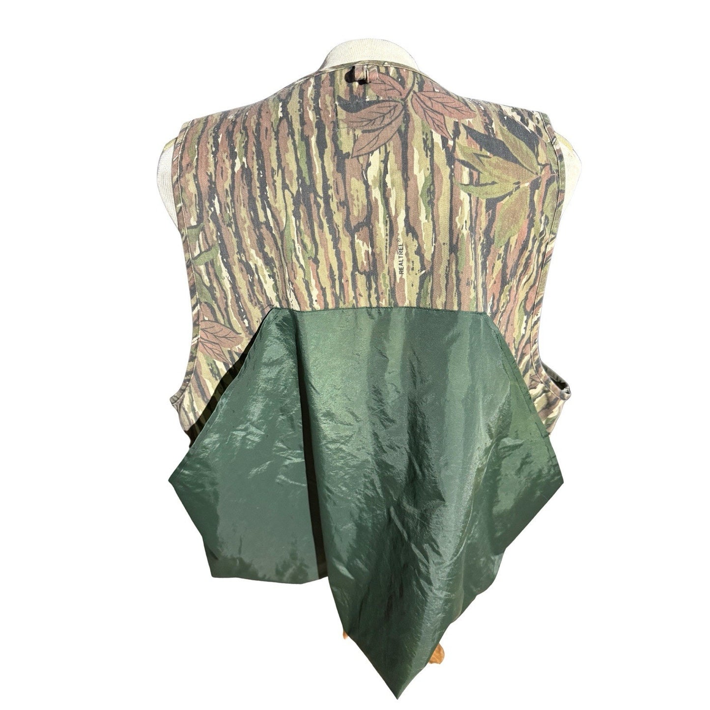 Vintage Sports Afield Woodland Camo Vest Hunting Quilted Men's XXL