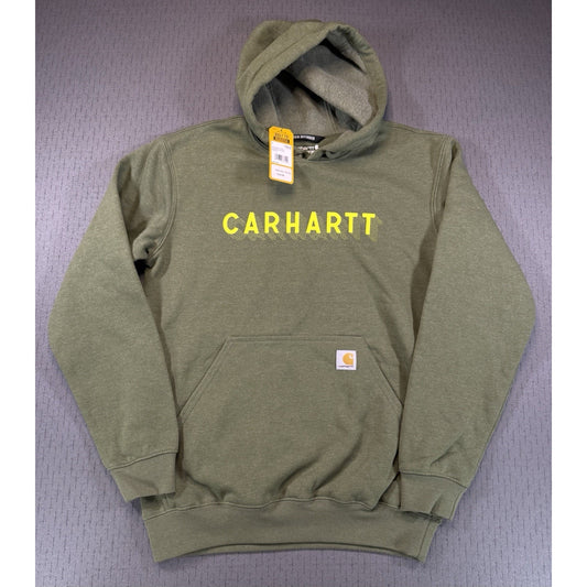 Carhartt mens Rain Defender Loose Fit Heavyweight Quarter-zip Size Small Green