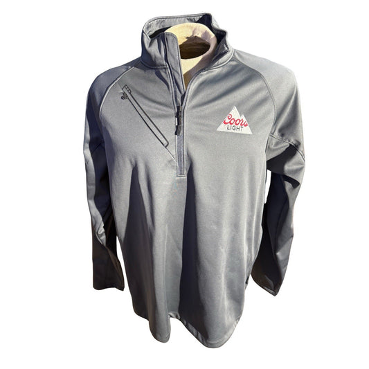 Coors Light OGIO Endurance 1/4 Zip Pullover Men’s L Gray Softshell Fleece Jacket