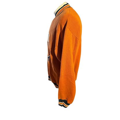 VTG 70s Russell Athletic OSU Oklahoma State V-Neck Sweatshirt Orange L Gold