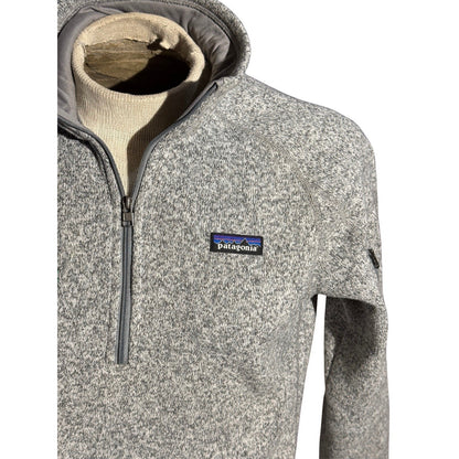 Patagonia Women’s Better Sweater 1/4 Zip Fleece Gray L Chi Omega Crest