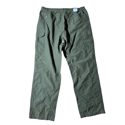 Columbia Men’s Omni-Shade Cargo Pants L 32L Green Active Fit NWT Sun Protection