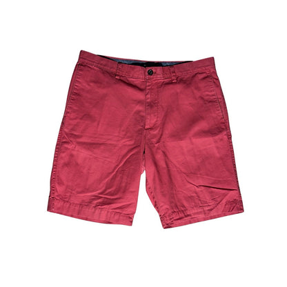Banana Republic Men’s Gavin Chino Shorts Red 35 Cotton Classic Fit Casual