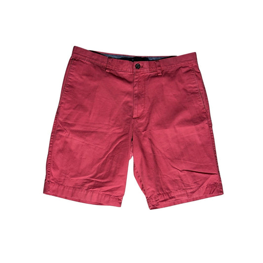 Banana Republic Men’s Gavin Chino Shorts Red 35 Cotton Classic Fit Casual