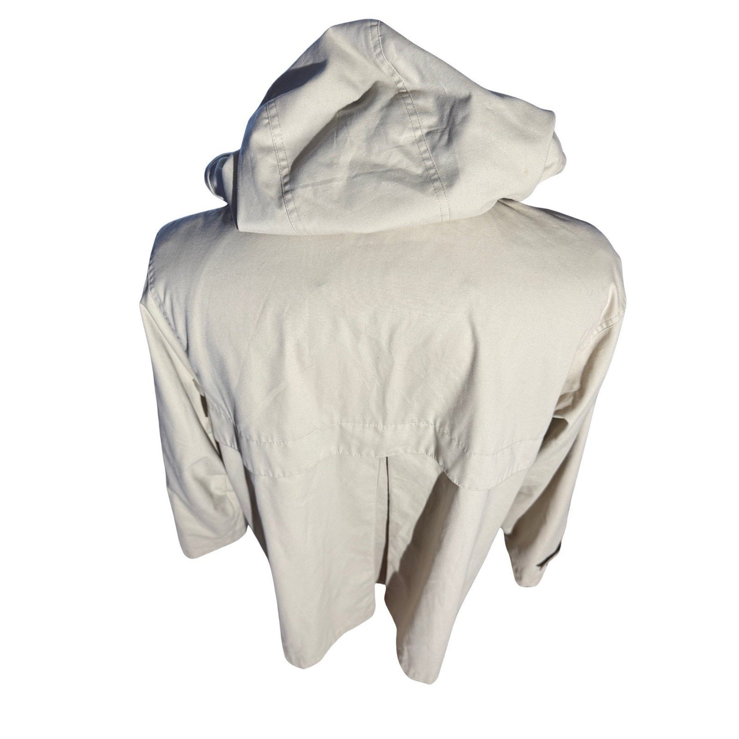 London Fog Men’s XL Limited Edition Trench Coat Beige Tan Hooded Water Resistant