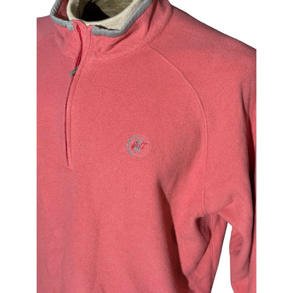 Peter Millar Coral Fleece 1/4 Zip Pullover Men’s Large Golf Casual Sweater