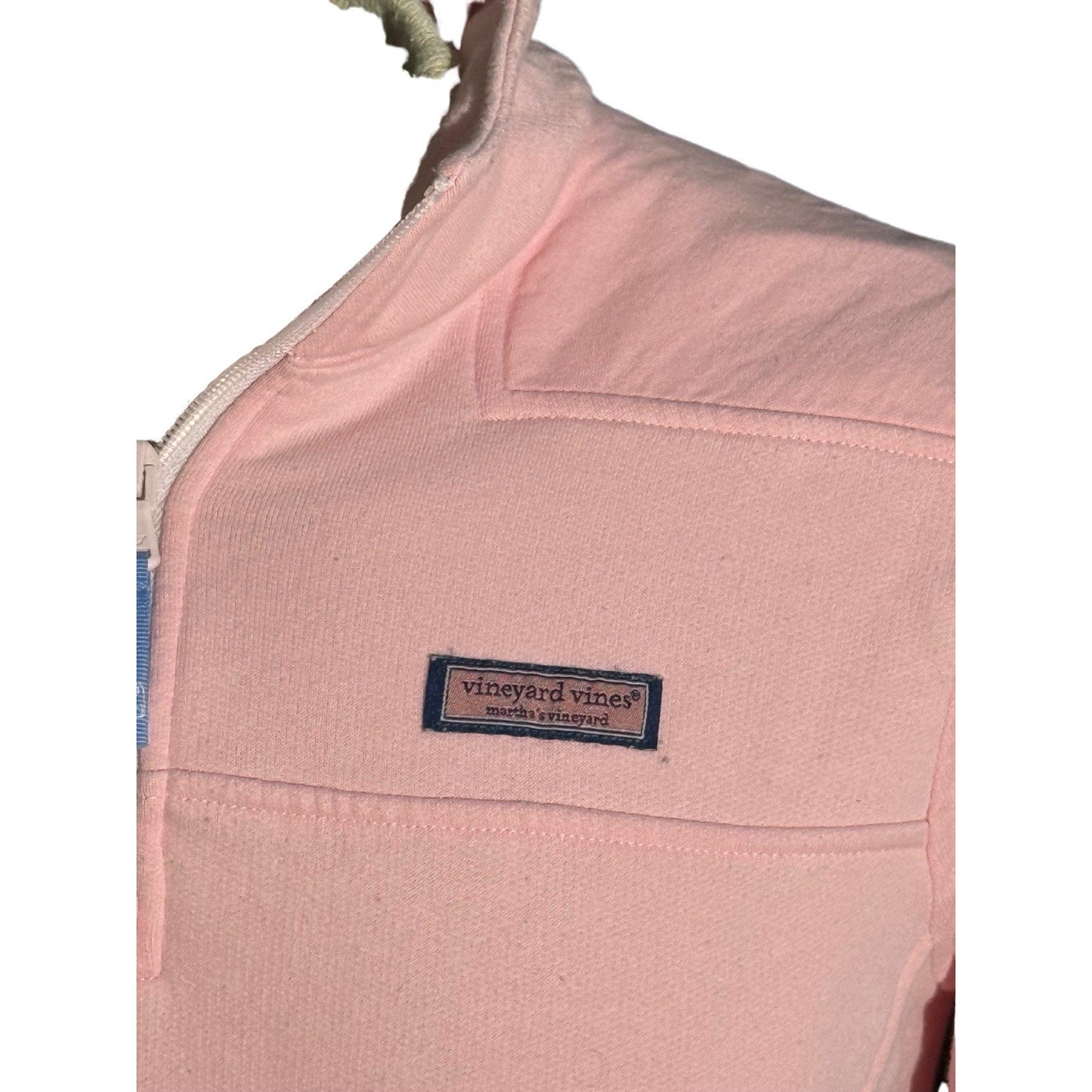 Vineyard Vines Women’s Shirt Pullover Pink Quarter Zip Whale Logo Sz Small