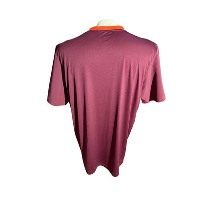 Adidas Response ClimaCool Oaktree Shirt XL Maroon Orange Athletic Training Tee