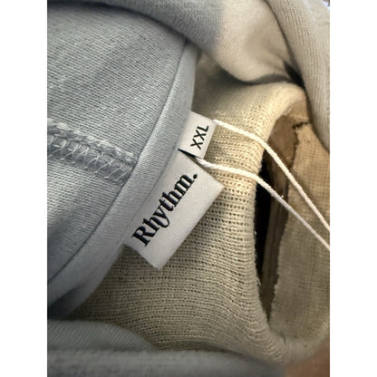 Rhythm Hoodie Sweatshirt XXL Light Blue Sun & Wave Graphic Cotton Blend