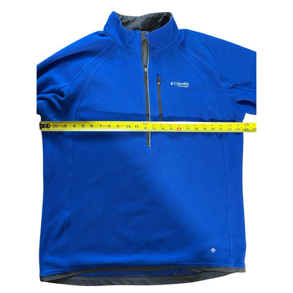 Columbia Titanium Omni-Heat Fleece Pullover Blue 1/2 Zip Men’s Large