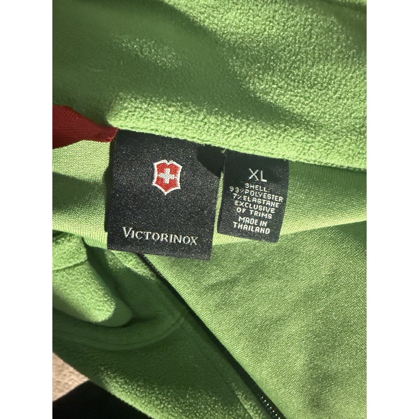 Victorinox Men’s Green Fleece Quarter Zip Pullover Jacket XL Soft Warm Casual