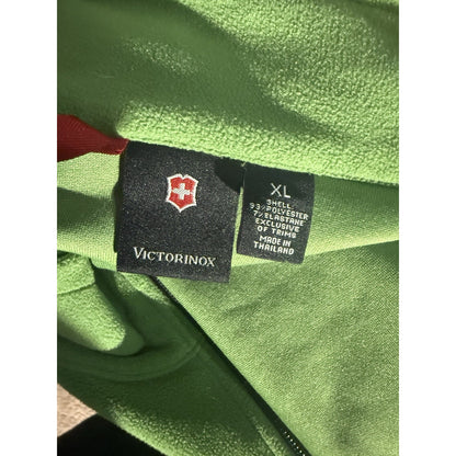 Victorinox Men’s Green Fleece Quarter Zip Pullover Jacket XL Soft Warm Casual