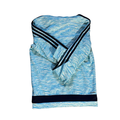 Adidas Men’s Small Hoodie Blue Pullover Sweatshirt 3-Stripes Athletic Training