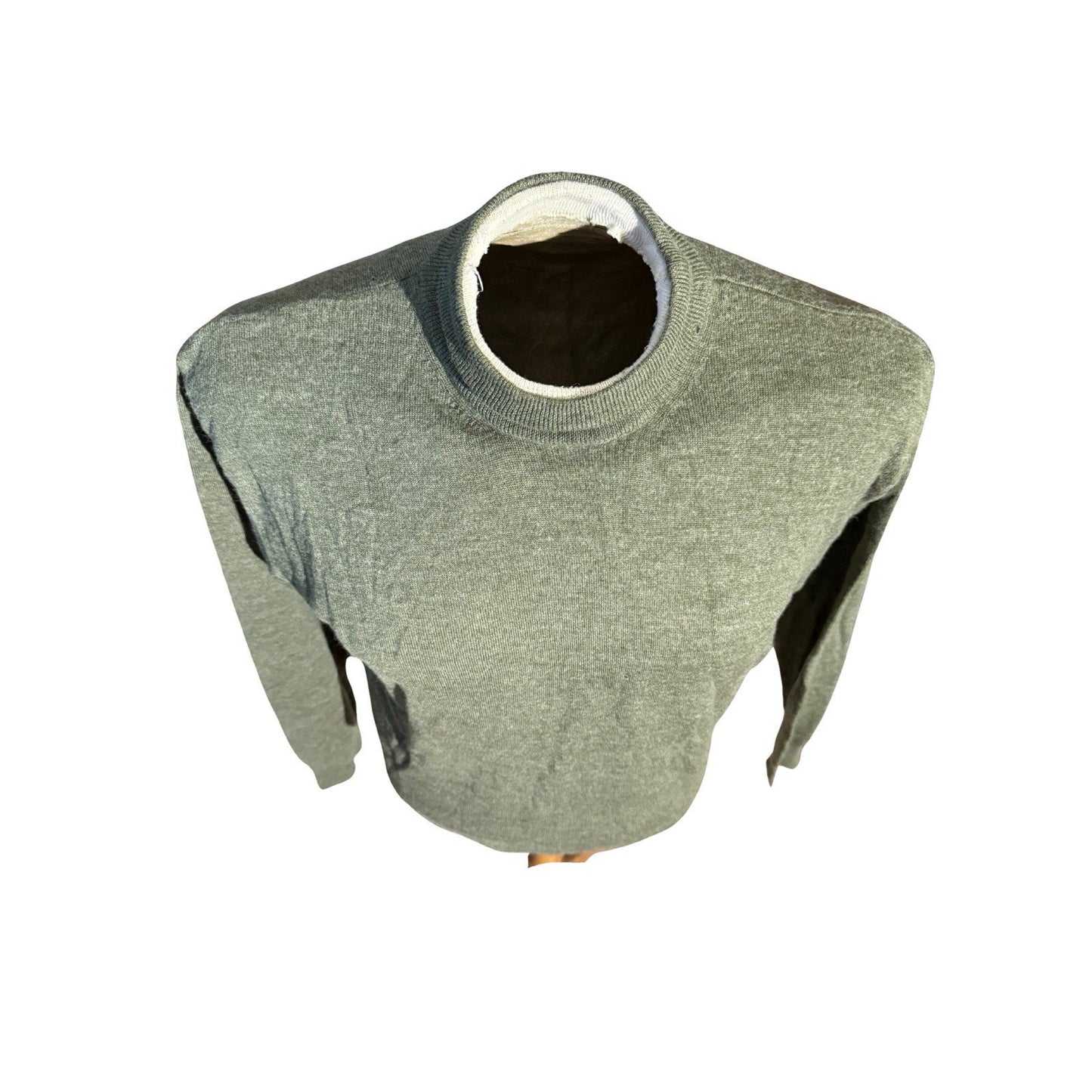 Murano Italia Men’s Medium Green Turtleneck Sweater Wool Blend Made in Italy