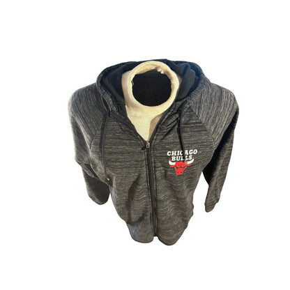 CHICAGO BULLS Gray Zip Up Jacket NBA Brand - Men's Size Large