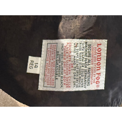 Vintage London Fog Floral Print Coat Women’s 14 Regular Made in Korea Trench