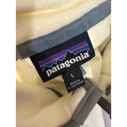 Patagonia Women’s Lightweight Synchilla Snap-T Fleece Pullover Gray White L SP20