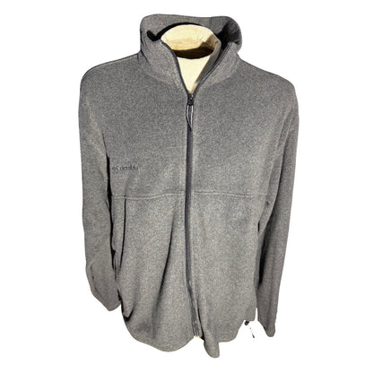 Columbia Full Zip Fleece Jacket Men’s XL Gray Soft Warm Lightweight