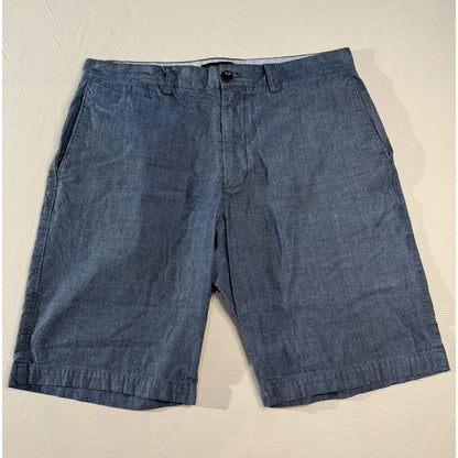 Banana Republic Men’s 34 Blue Chambray Cotton Shorts Casual Summer Classic