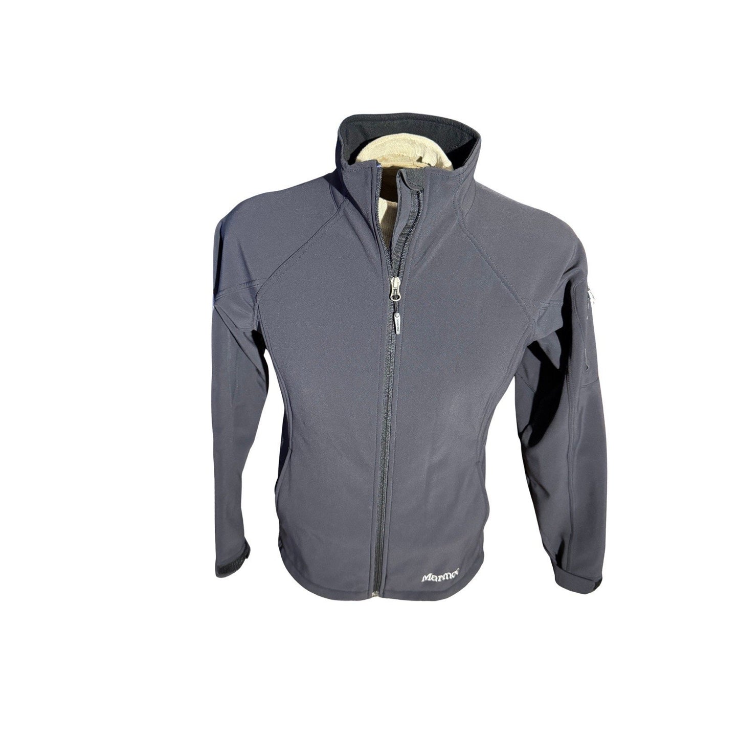 Marmot Softshell Jacket Men M Black Full Zip Wind Resistant Outdoor Hiking Coat