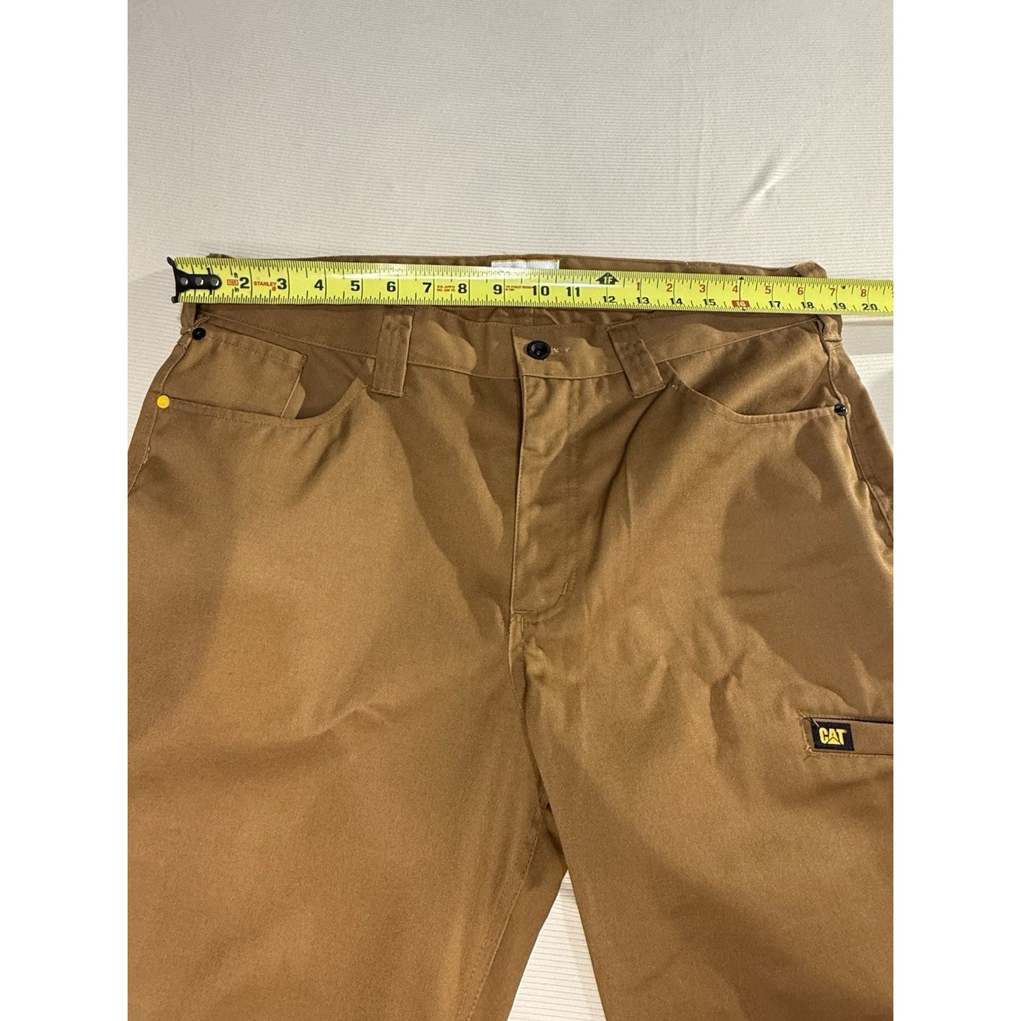 Caterpillar Men’s Work Pants 36x32 Brown Utility Twill Durable Workwear CAT