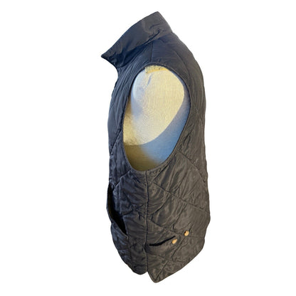 J.Crew Mercantile Men’s Large Black Quilted Puffer Vest Sleeveless Zip Jacket