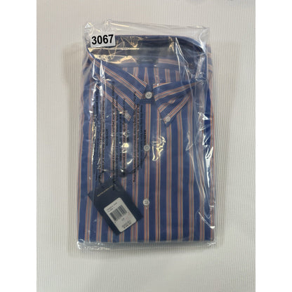 NWT Ralph Lauren Classic Fit 17 XL Blue Multicolor Stripe Dress Shirt