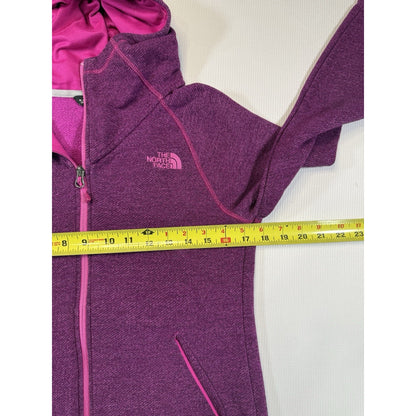 The North Face Purple Fleece Full Zip Hoodie Jacket Women's L