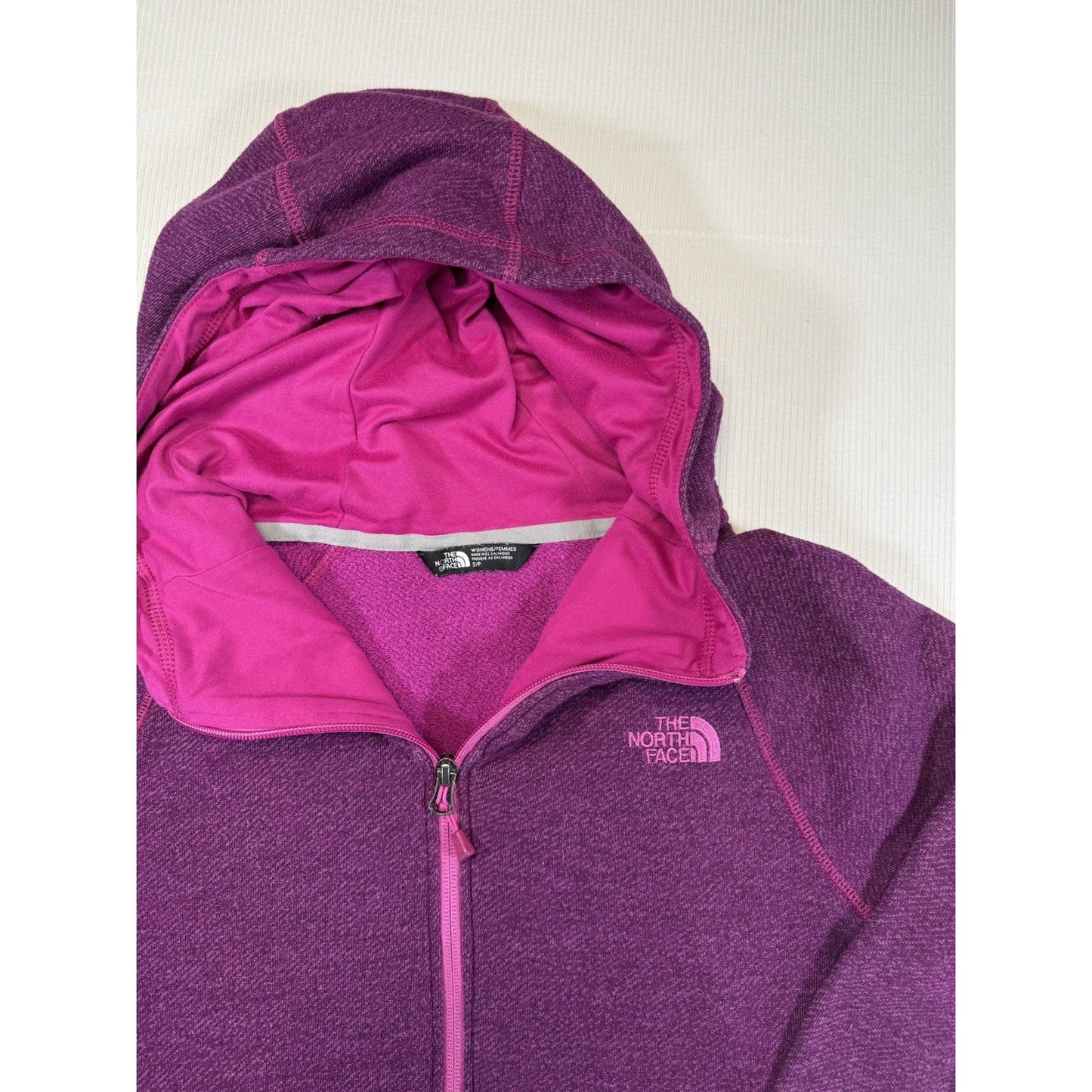 The North Face Purple Fleece Full Zip Hoodie Jacket Women's L