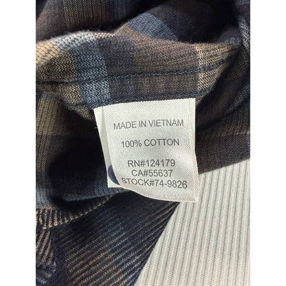 Johnston & Murphy Button Down Shirt Mens XL Plaid Cotton Long Sleeve