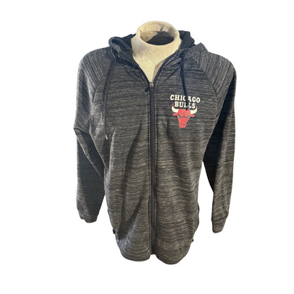 CHICAGO BULLS Gray Zip Up Jacket NBA Brand - Men's Size Large